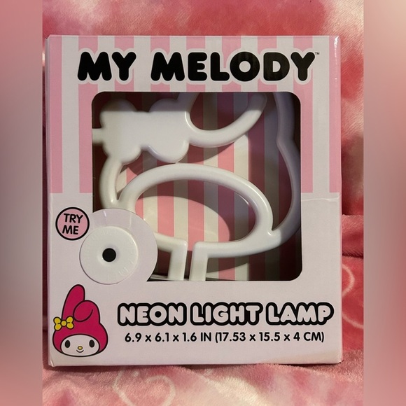 Hello Kitty & My Melody LED Neon Pink Light Lamp Made By Sanrio. New In Box. - Picture 5 of 12